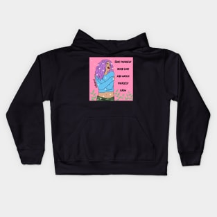 Give yourself more love and watch yourself grow Kids Hoodie